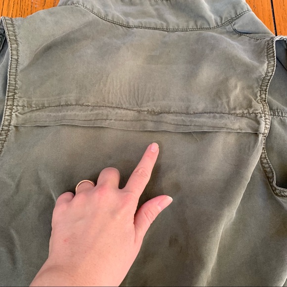 Massimo Army Green Button-up Vest Size Small - Picture 6 of 10